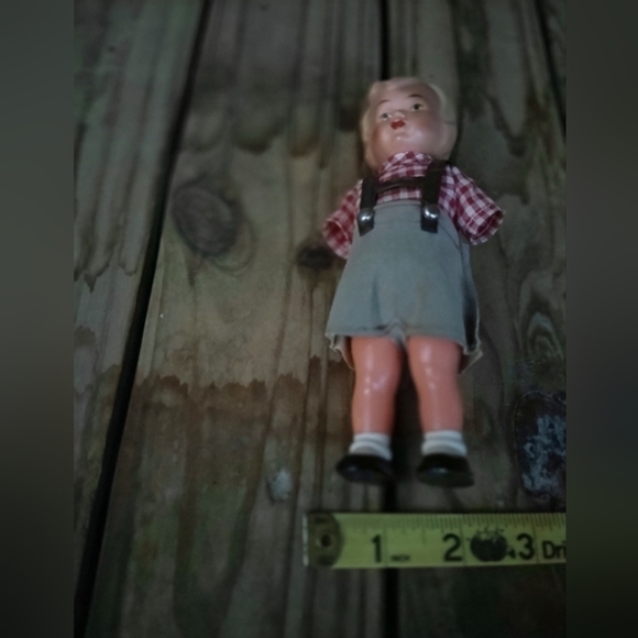 Vintage Celluloid Dancing German Boy Doll 1950s 50s Lederhosen - Picture 9 of 11